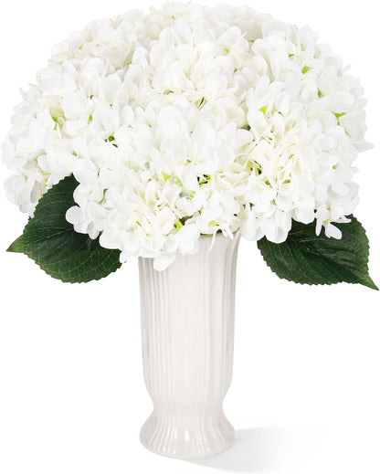 6 Pack Hydrangea Artificial Flowers - 18 Inch Artificial Silk Hydrangea with Stems Bouquets Arrangement for Office Home Party Wedding Centerpiece DIY Floral Decor