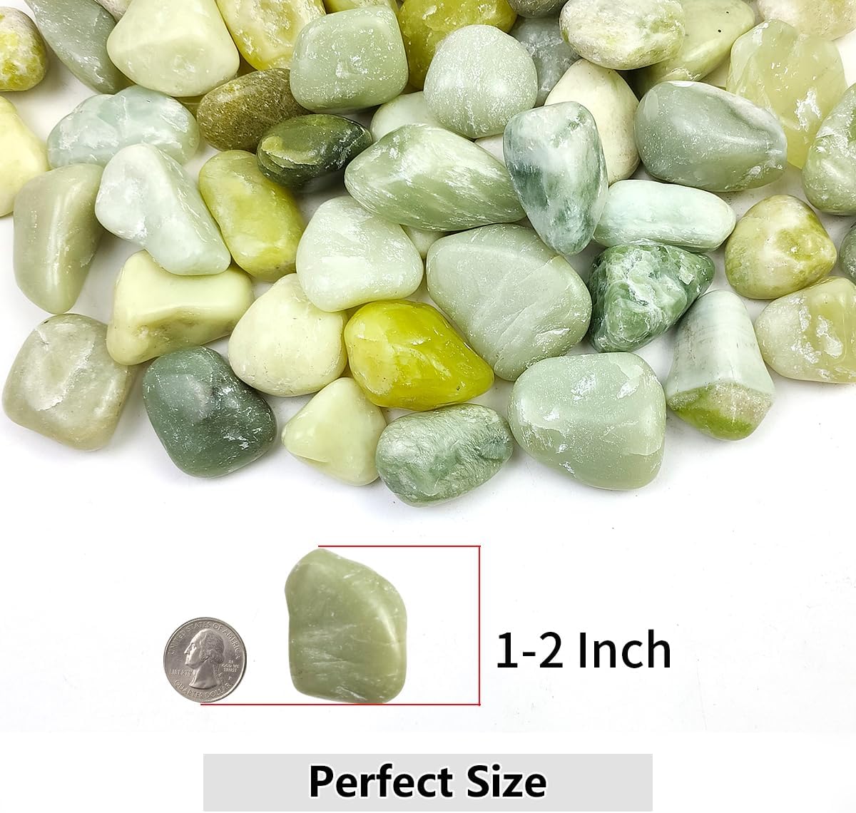 YISZM 5lbs White River Rocks, 1-2 Inch Natural Pebbles for Indoor Plants, High Polished Decorative Stones Vase Filler Fish Tank Aquariums Landscaping Garden Outdoor and Indoor DIY