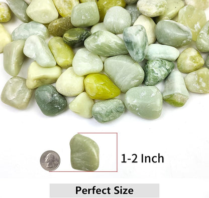 YISZM 5lbs White River Rocks, 1-2 Inch Natural Pebbles for Indoor Plants, High Polished Decorative Stones Vase Filler Fish Tank Aquariums Landscaping Garden Outdoor and Indoor DIY