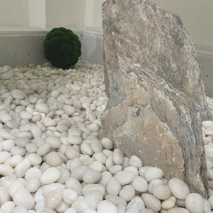 YISZM 5lbs White River Rocks, 1-2 Inch Natural Pebbles for Indoor Plants, High Polished Decorative Stones Vase Filler Fish Tank Aquariums Landscaping Garden Outdoor and Indoor DIY