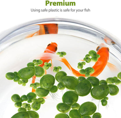 36 pcs Artificial Duckweed Plant Decor Green Plastic Floating Aquarium Plants 1.77 X 1.57 X 1.18 in Fish Tank Decor for Shade and Water Tank Display