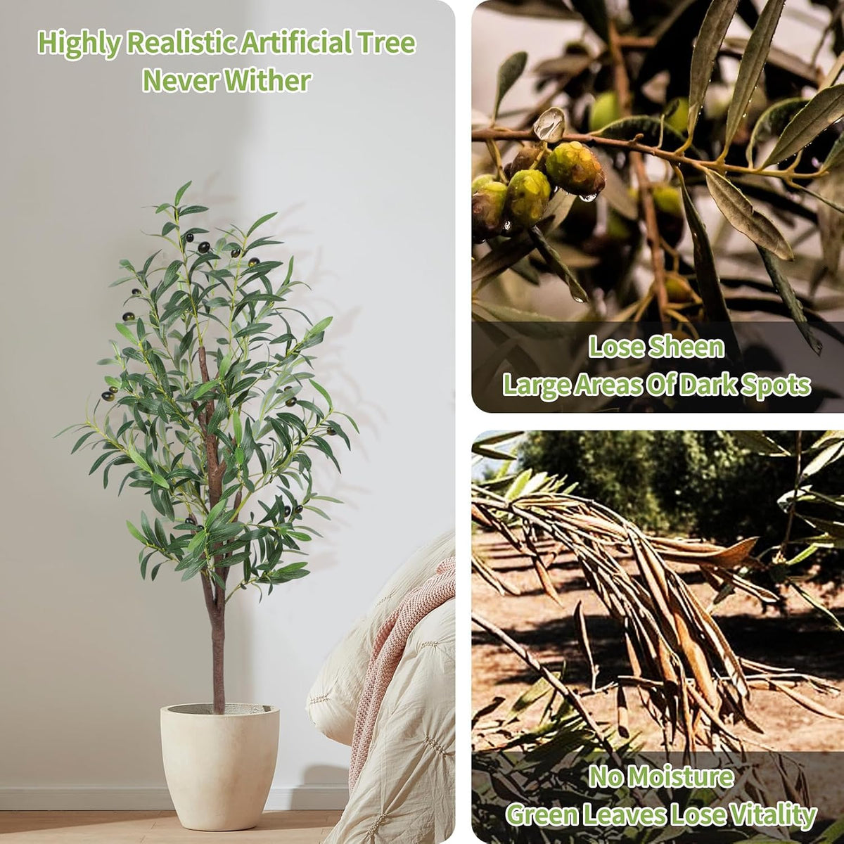 Artificial Olive Tree,4FT Faux Olive Tree for Home Office Decor