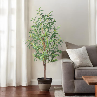 Artificial Olive Tree,4FT Faux Olive Tree for Home Office Decor