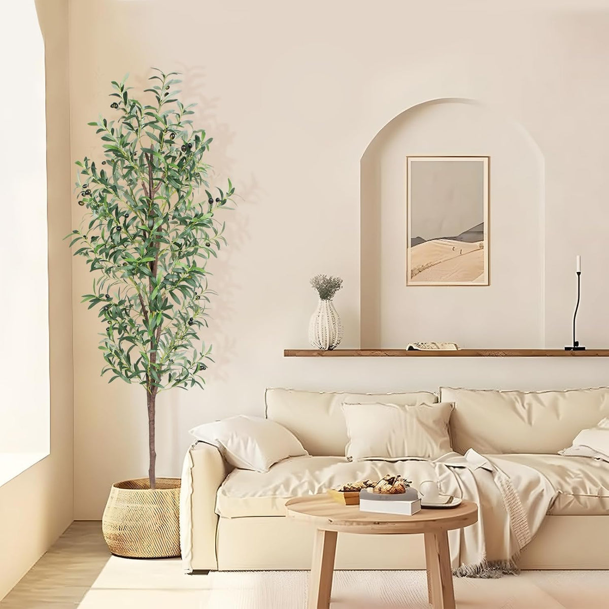 Artificial Olive Tree,4FT Faux Olive Tree for Home Office Decor