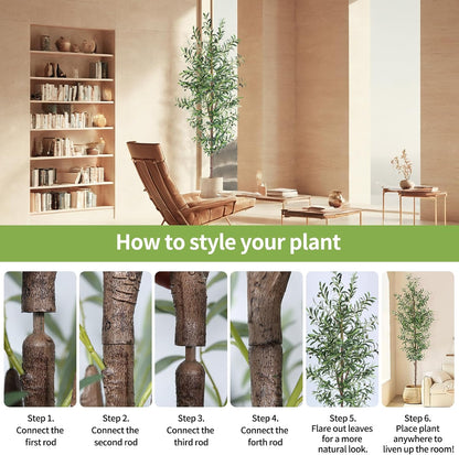Artificial Olive Tree,4FT Faux Olive Tree for Home Office Decor