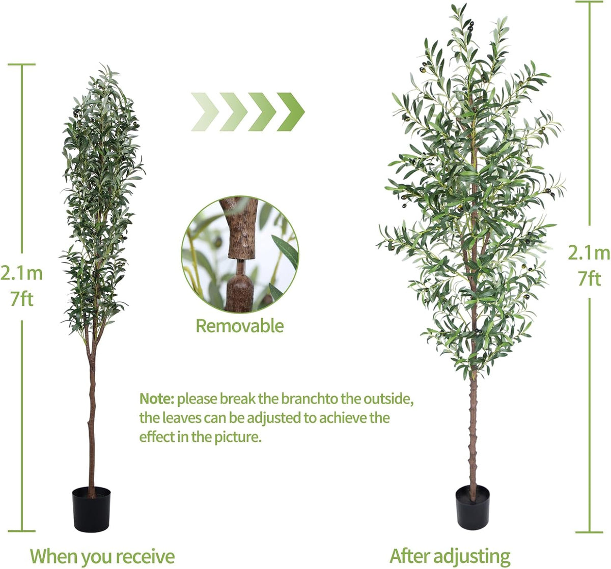 Artificial Olive Tree,4FT Faux Olive Tree for Home Office Decor