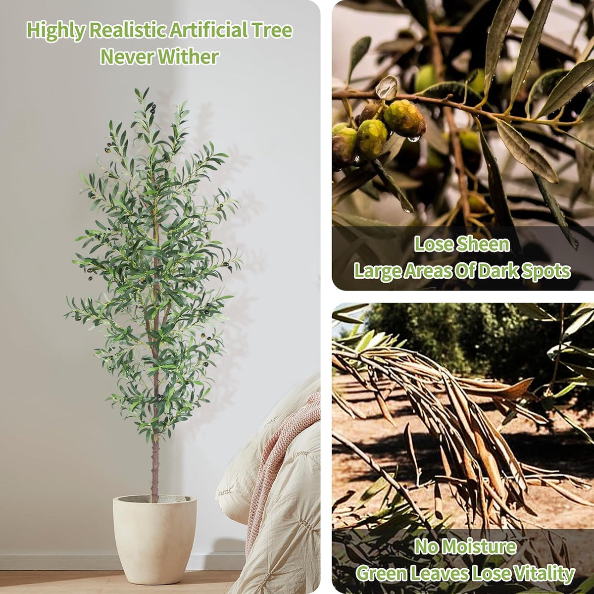 Artificial Olive Tree,4FT Faux Olive Tree for Home Office Decor
