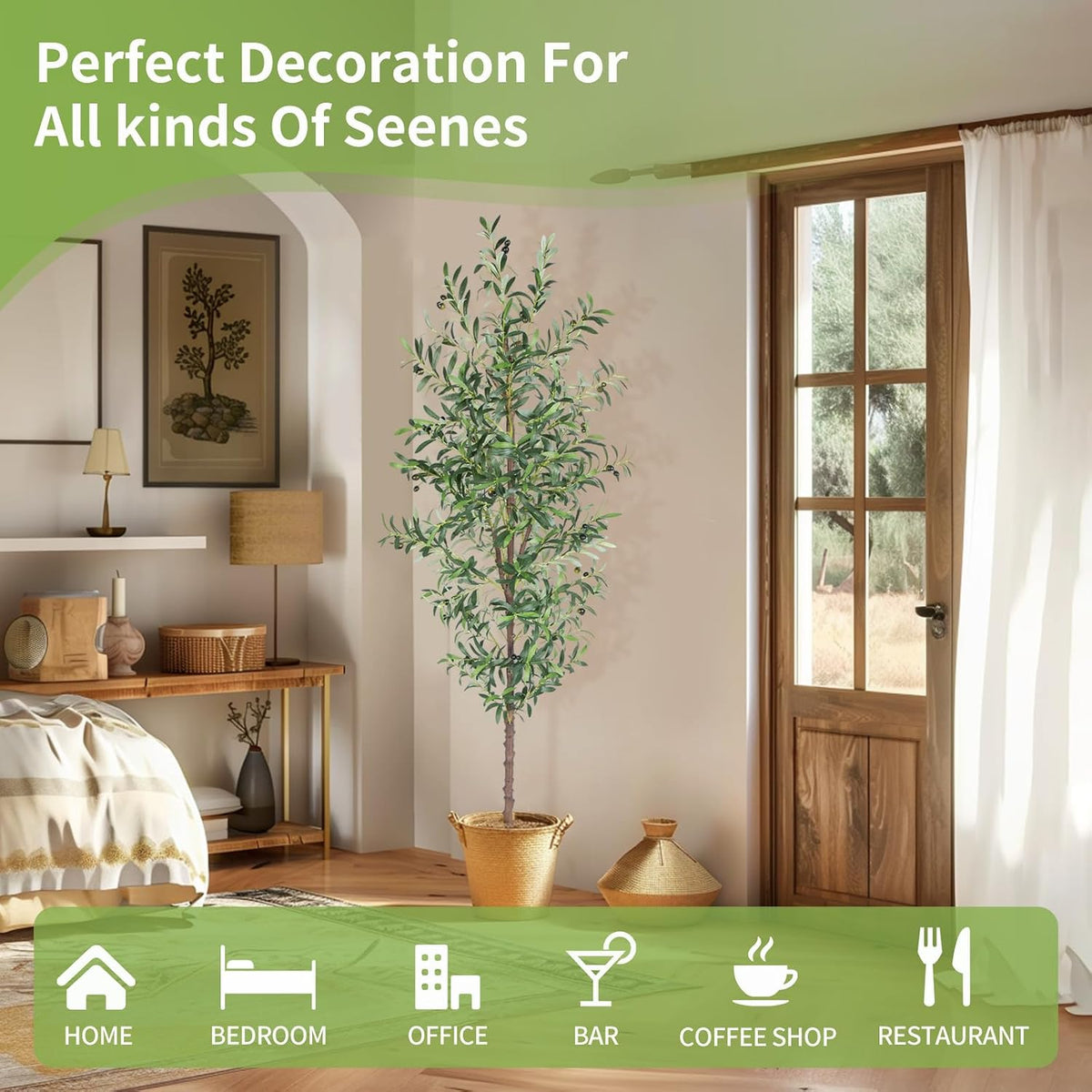 Artificial Olive Tree,4FT Faux Olive Tree for Home Office Decor