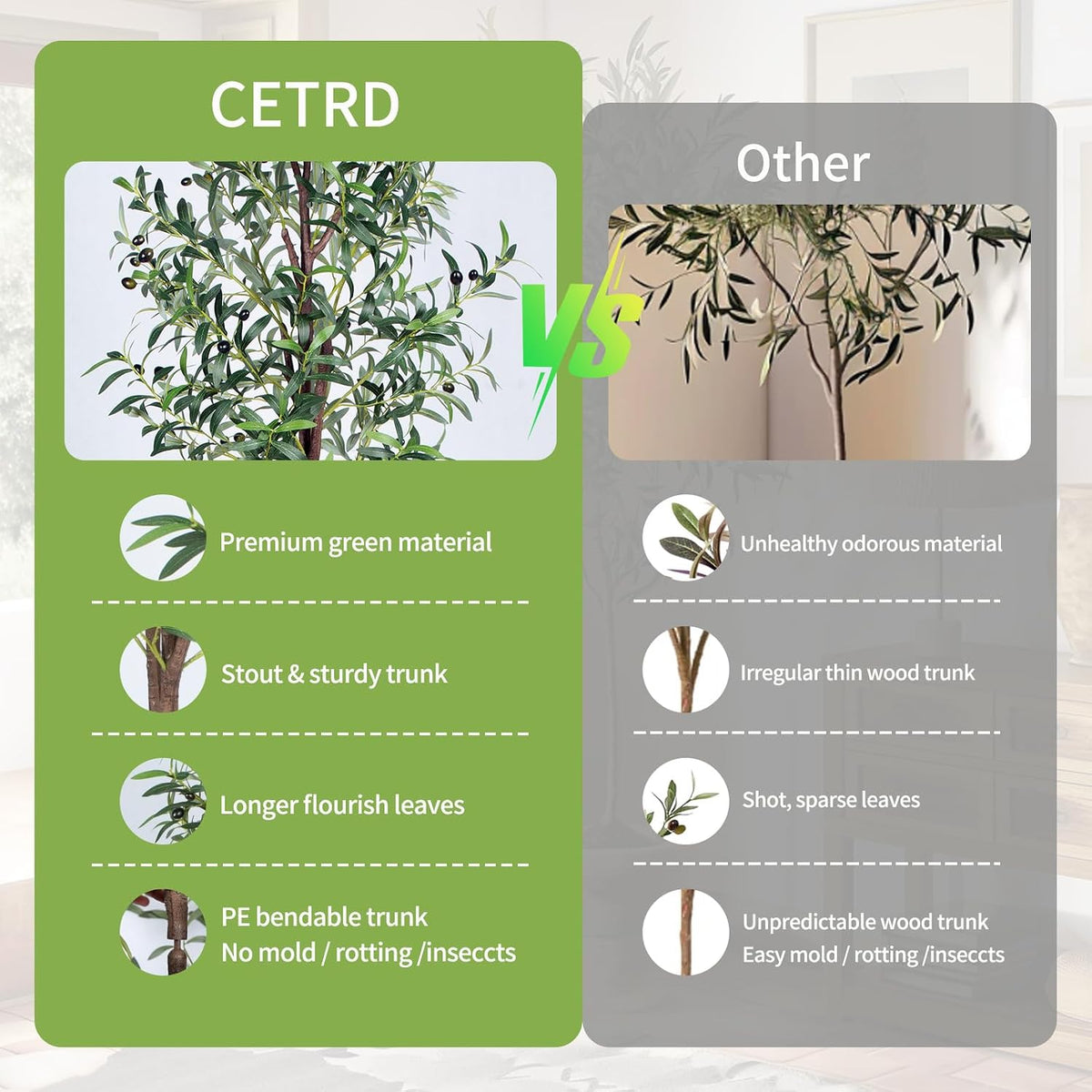 Artificial Olive Tree,4FT Faux Olive Tree for Home Office Decor
