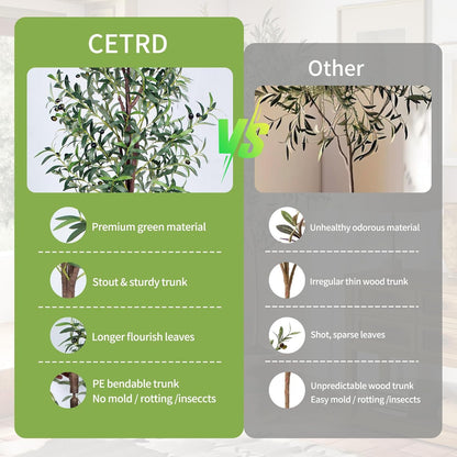 Artificial Olive Tree,4FT Faux Olive Tree for Home Office Decor