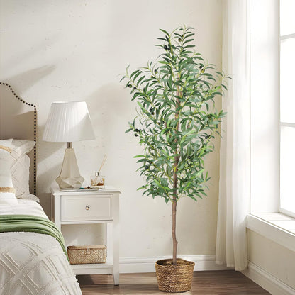 Artificial Olive Tree,4FT Faux Olive Tree for Home Office Decor