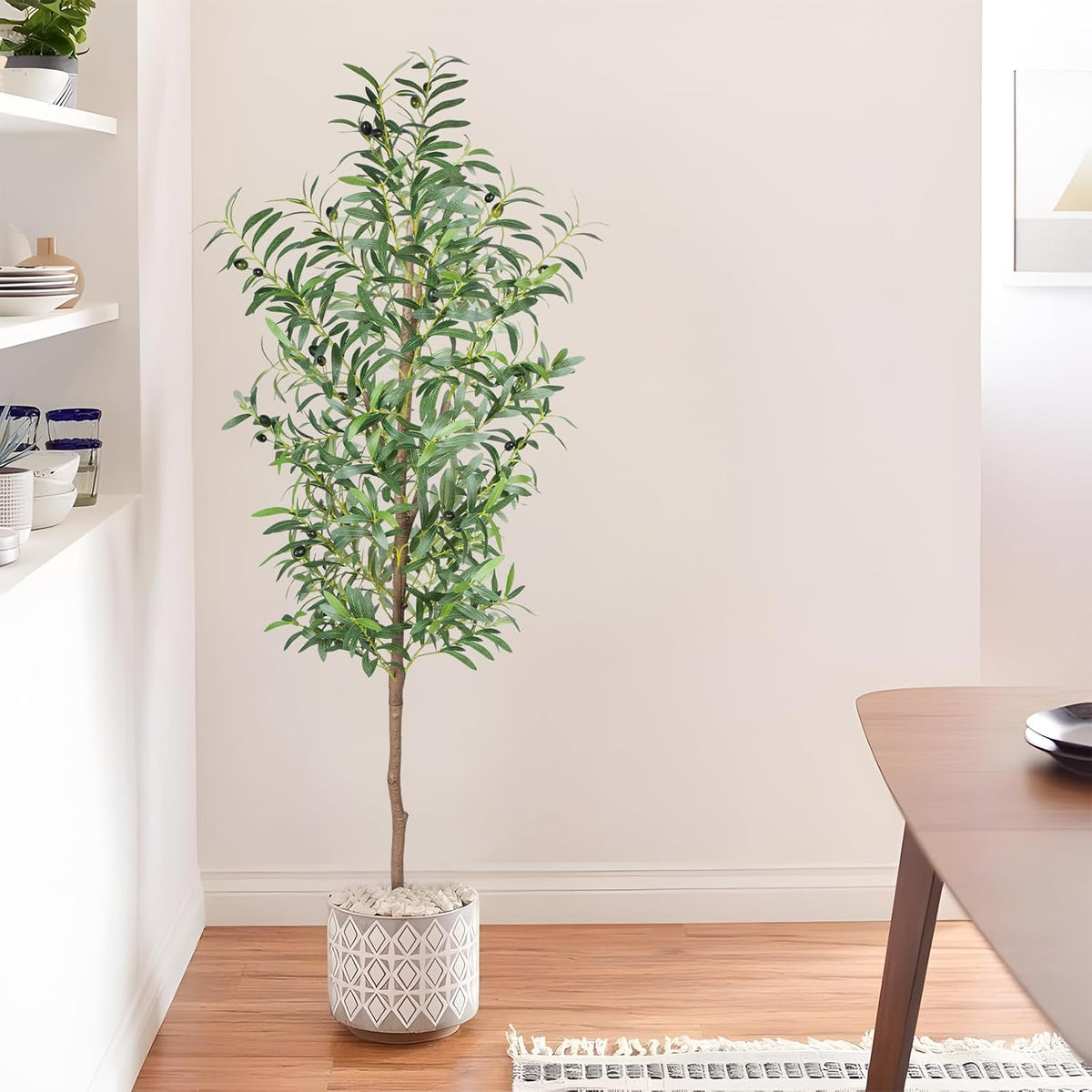 Artificial Olive Tree,4FT Faux Olive Tree for Home Office Decor