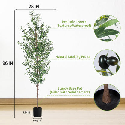 Artificial Olive Tree,4FT Faux Olive Tree for Home Office Decor