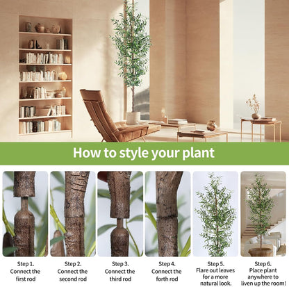 Artificial Olive Tree,4FT Faux Olive Tree for Home Office Decor