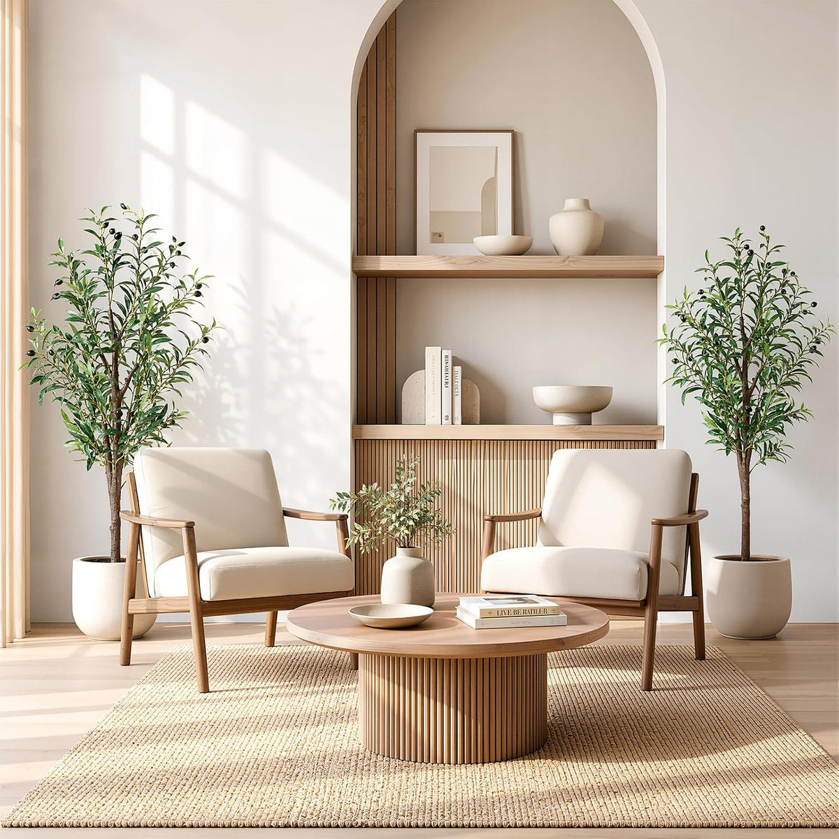 Artificial Olive Tree,4FT Faux Olive Tree for Home Office Decor