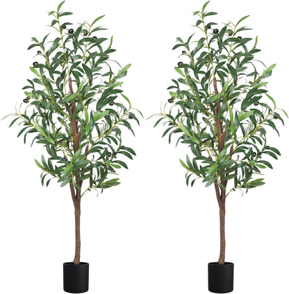 Artificial Olive Tree,4FT Faux Olive Tree for Home Office Decor
