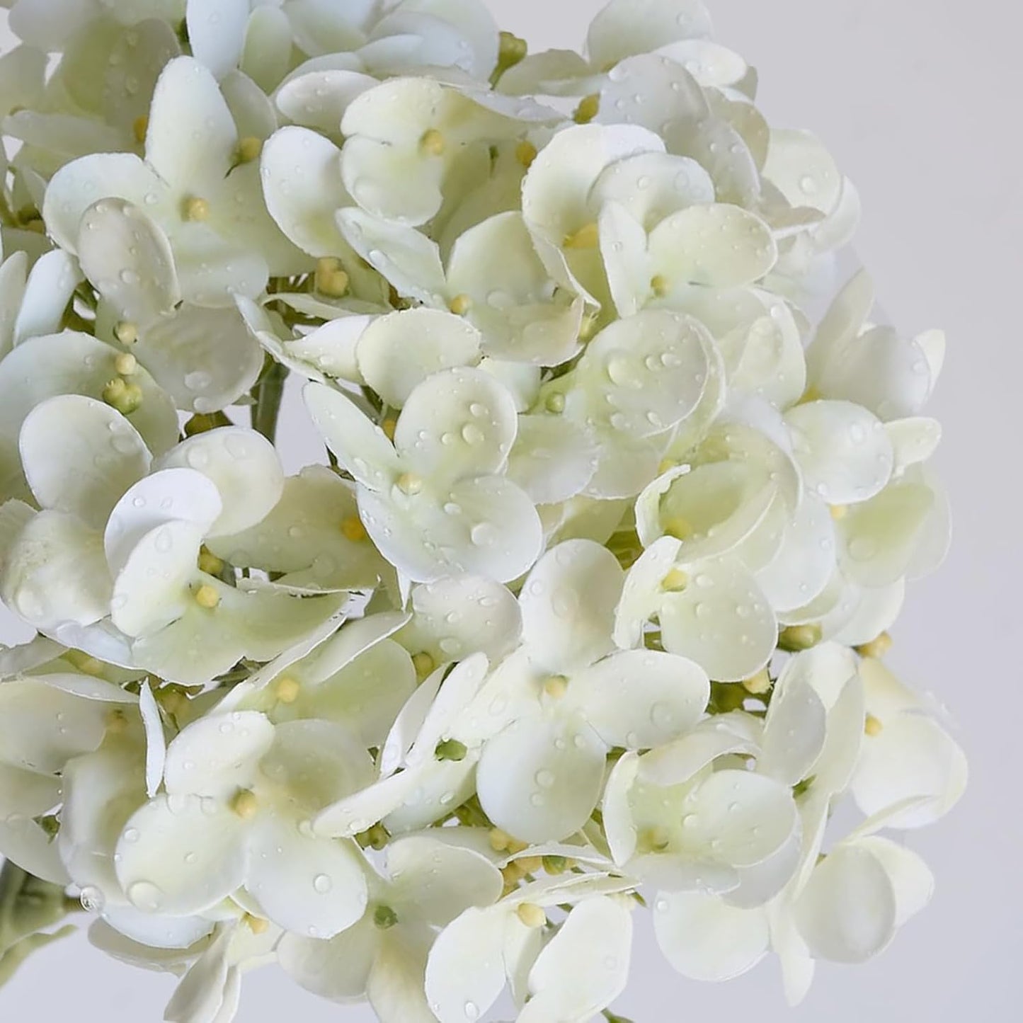 20" 4PCS Artificial Light Blue Hydrangea Flowers Large Faux Latex Real Touch Fake Hydrangeas Silk Bouquet with Leaves Stems for Family Table Office Wedding Party Arrangements