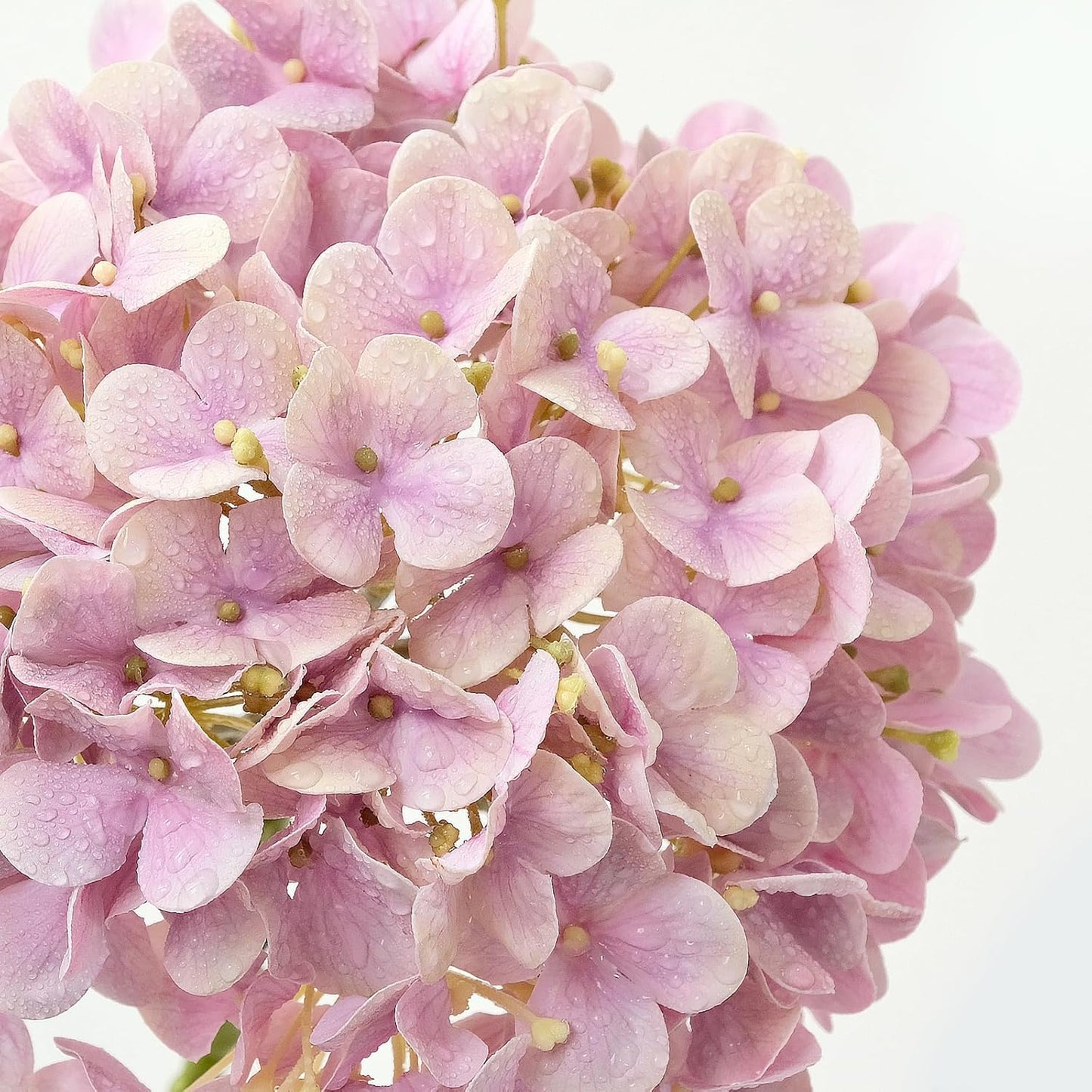 20" 4PCS Artificial Light Blue Hydrangea Flowers Large Faux Latex Real Touch Fake Hydrangeas Silk Bouquet with Leaves Stems for Family Table Office Wedding Party Arrangements