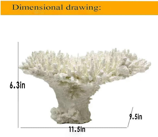 decorlWhite reefs, Artificial Coral Statues, Nautical Decorations for Beach Themed Homes, Resin Artificial Coral Ocean Decorations (Large Size)
