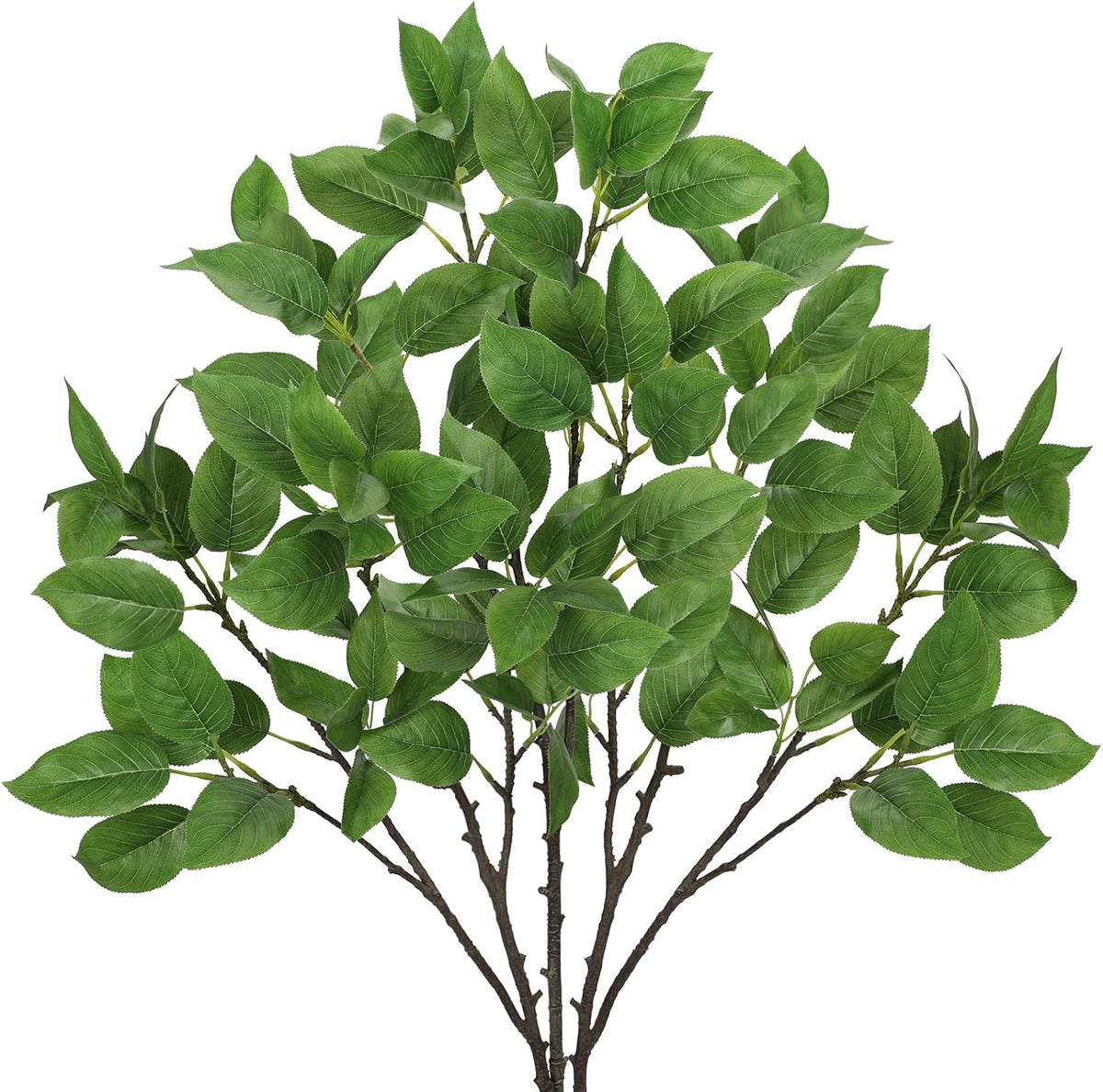 Artificial Camellia Leaf Stems 3PCS Faux Greenery Stems and 32.2” Branches for Vase Fake Leaves Silk Plant for Floor Vase Home Office Wedding Table Centerpiece Indoor Farmhouse Decor