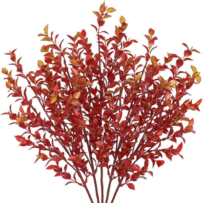 Artificial Camellia Leaf Stems 3PCS Faux Greenery Stems and 32.2” Branches for Vase Fake Leaves Silk Plant for Floor Vase Home Office Wedding Table Centerpiece Indoor Farmhouse Decor