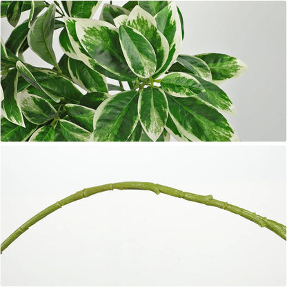 Artificial Camellia Leaf Stems 3PCS Faux Greenery Stems and 32.2” Branches for Vase Fake Leaves Silk Plant for Floor Vase Home Office Wedding Table Centerpiece Indoor Farmhouse Decor