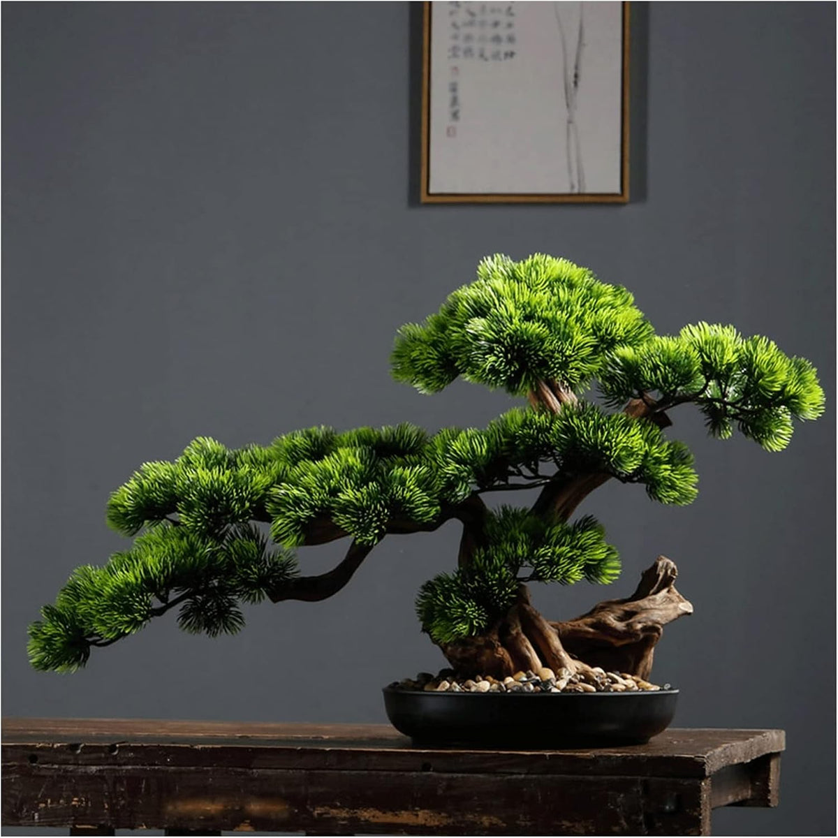 17" Artificial Fake Bonsai Realistic Tree for Home Office Desktop Decor