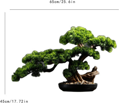 17" Artificial Fake Bonsai Realistic Tree for Home Office Desktop Decor