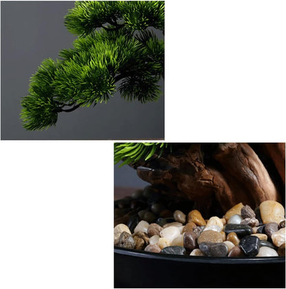 17" Artificial Fake Bonsai Realistic Tree for Home Office Desktop Decor