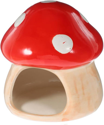 Hamster Hideout, Ceramic Hamster House, Frog Shape Chinchilla Cooling Gerbil House, Small Animal Decoration Cage Accessories