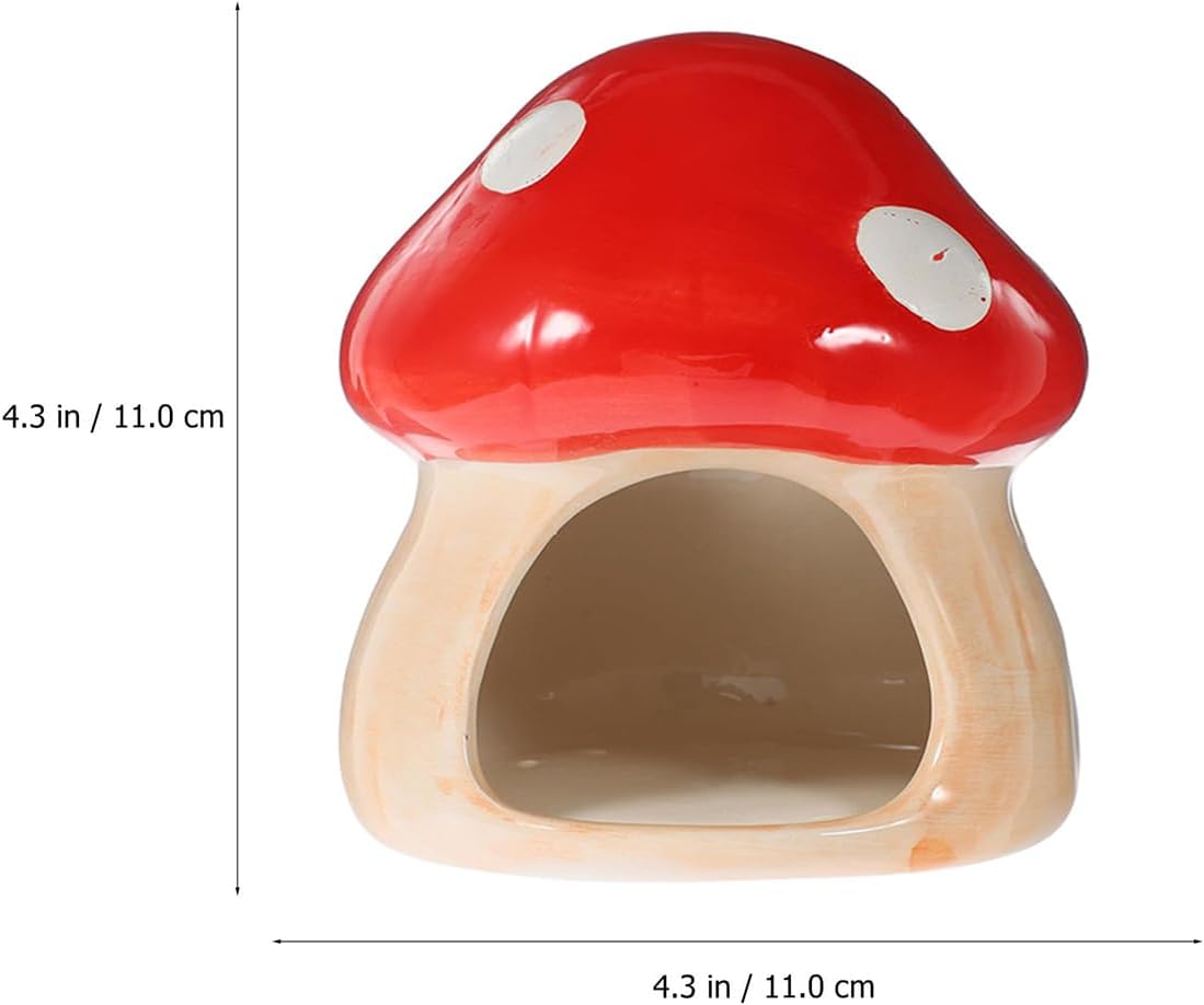 Hamster Hideout, Ceramic Hamster House, Frog Shape Chinchilla Cooling Gerbil House, Small Animal Decoration Cage Accessories