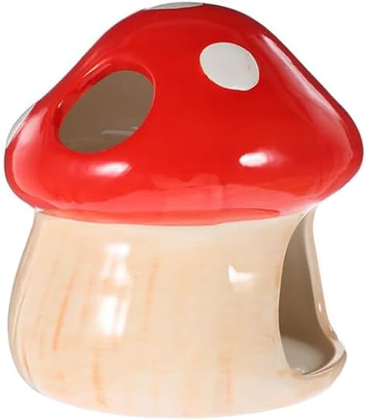 Hamster Hideout, Ceramic Hamster House, Frog Shape Chinchilla Cooling Gerbil House, Small Animal Decoration Cage Accessories