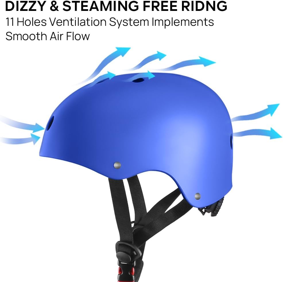 Skateboard Helmet - Lightweight, Adjustable & Ventilated Helmet for Scooter, Roller Skate, Inline Skate