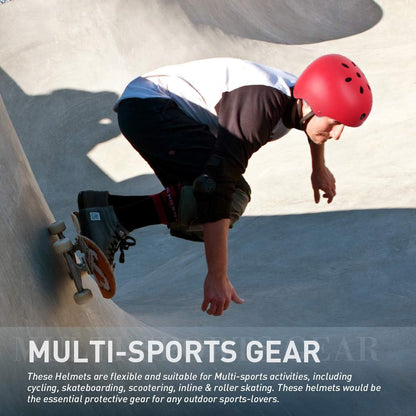 Skateboard Helmet - Lightweight, Adjustable & Ventilated Helmet for Scooter, Roller Skate, Inline Skate