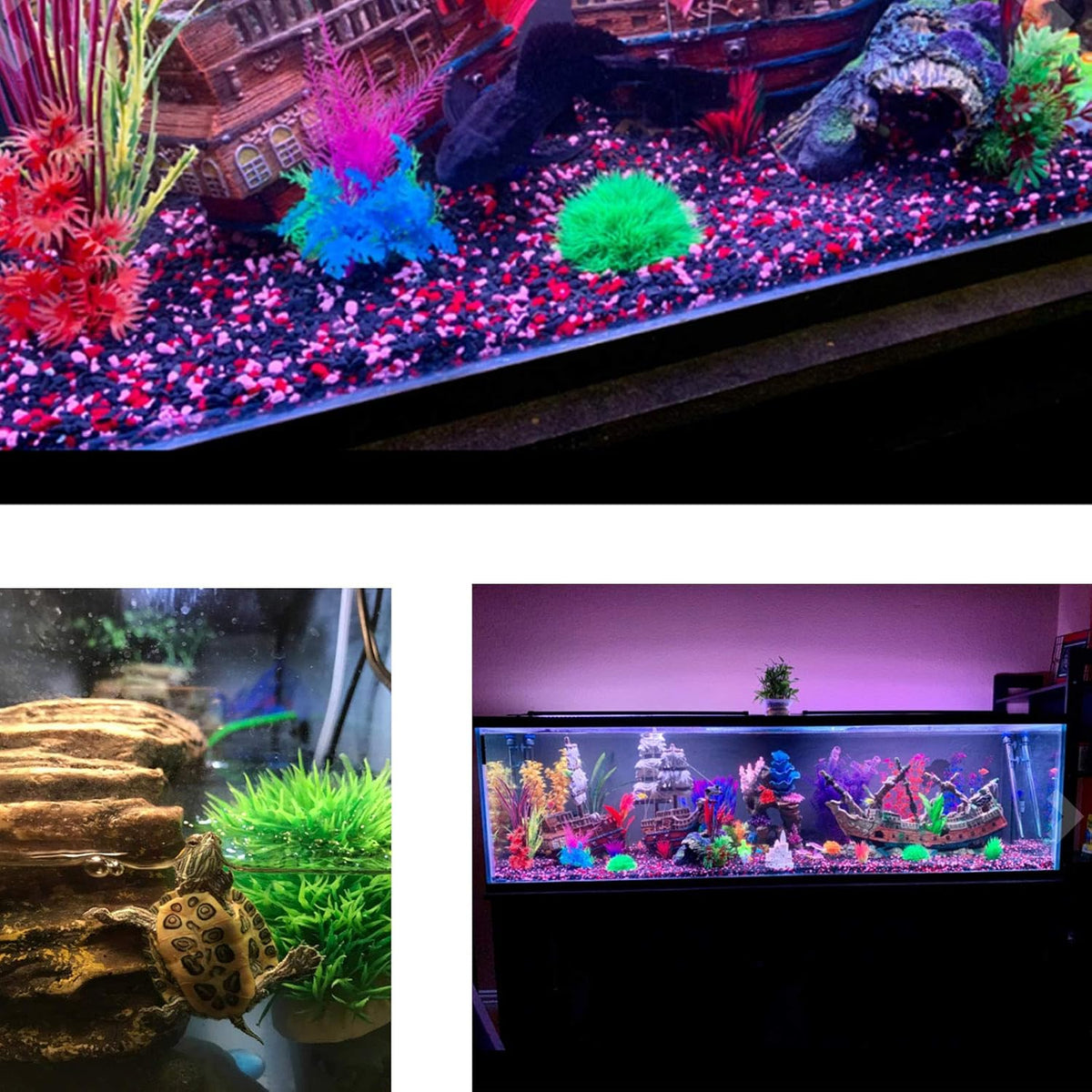 4 Pack Aquarium Plastic Plants Grass Ball, Artificial Marimo Balls Green Water Plants Fish Tank Decorations
