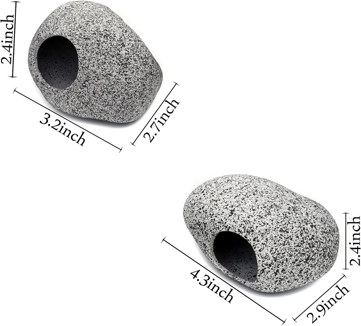 Aquarium Decorations Rock,Stackable Fish Tank Decor Cave, Ceramic Shelters | Shrimp Habitat, Breeding Tube, Hiding Cave, Stackable Fish Tank Decor Cave, Betta Fish
