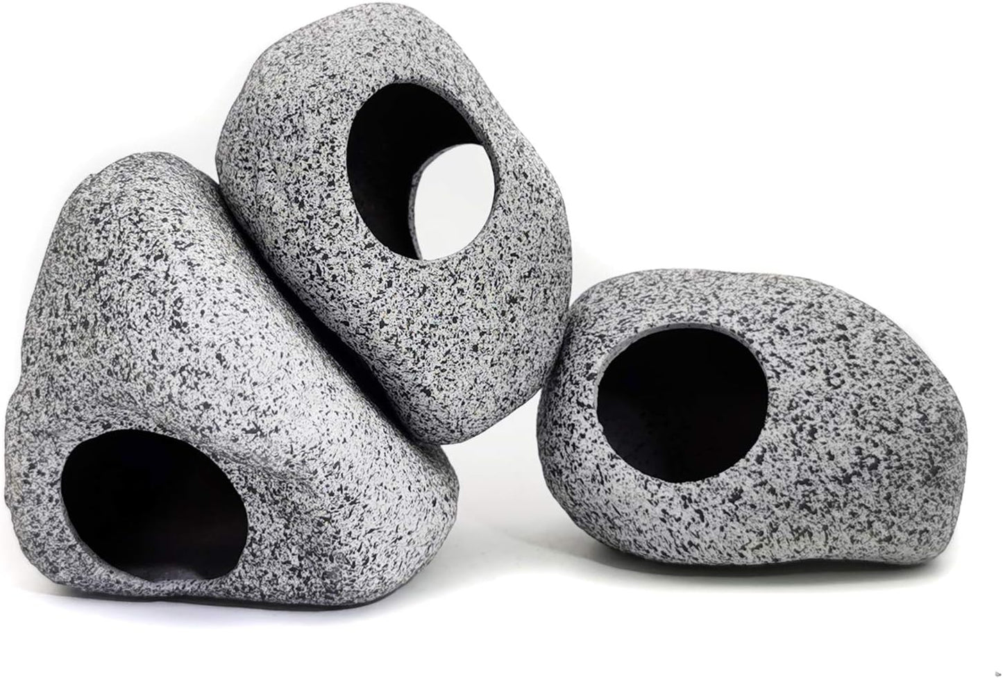 Aquarium Decorations Rock,Stackable Fish Tank Decor Cave, Ceramic Shelters | Shrimp Habitat, Breeding Tube, Hiding Cave, Stackable Fish Tank Decor Cave, Betta Fish