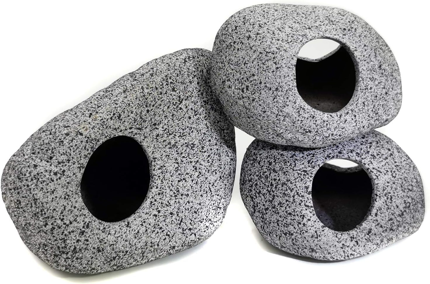 Aquarium Decorations Rock,Stackable Fish Tank Decor Cave, Ceramic Shelters | Shrimp Habitat, Breeding Tube, Hiding Cave, Stackable Fish Tank Decor Cave, Betta Fish