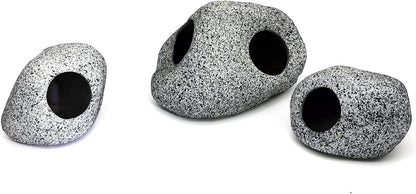 Aquarium Decorations Rock,Stackable Fish Tank Decor Cave, Ceramic Shelters | Shrimp Habitat, Breeding Tube, Hiding Cave, Stackable Fish Tank Decor Cave, Betta Fish