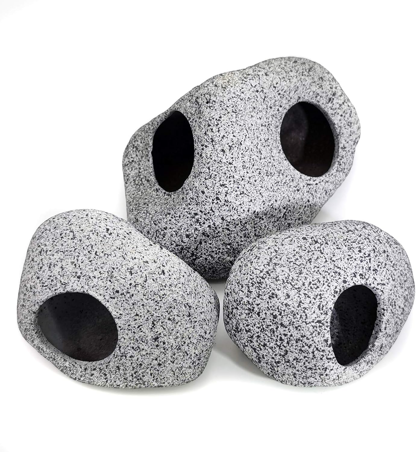 Aquarium Decorations Rock,Stackable Fish Tank Decor Cave, Ceramic Shelters | Shrimp Habitat, Breeding Tube, Hiding Cave, Stackable Fish Tank Decor Cave, Betta Fish