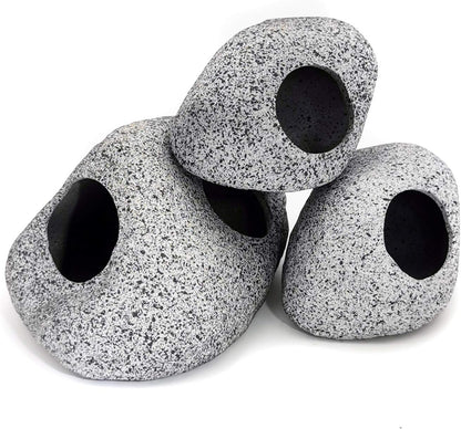 Aquarium Decorations Rock,Stackable Fish Tank Decor Cave, Ceramic Shelters | Shrimp Habitat, Breeding Tube, Hiding Cave, Stackable Fish Tank Decor Cave, Betta Fish