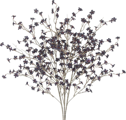 3 Pcs Cherry Blossom Branches Artificial Flowers for Spring Summer Indoor Decoration Faux Cherry Blossom Long Stems Creamy White Silk Fake Flowers for Tall Vase Arrangements Home Wedding Table