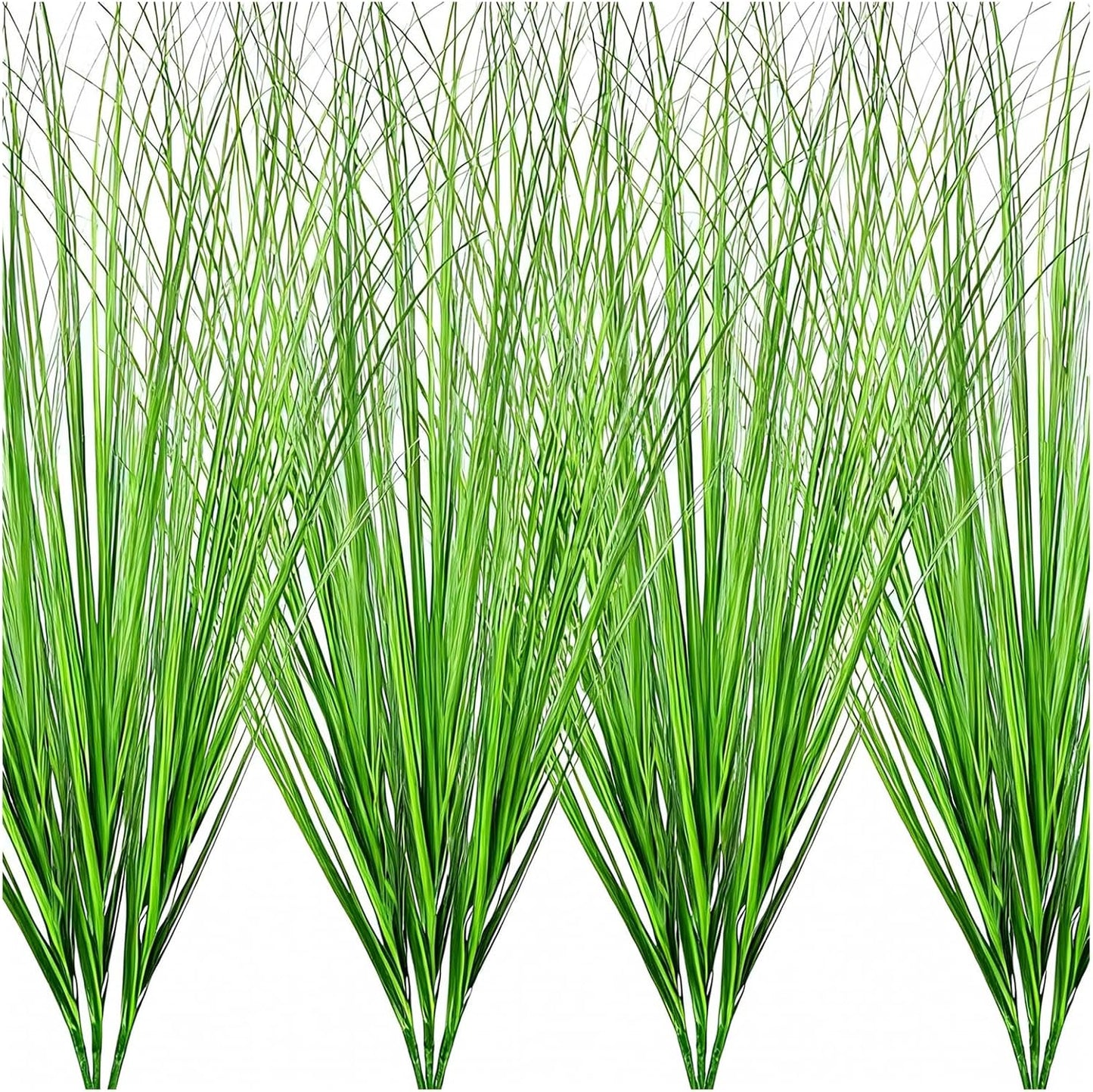 10pcs Artificial Grass Plants, 20.5 inch Faux PVC Onion Grass Wheat Stems for Indoor Outdoor House Garden Office Decoration（Green Red Tail）