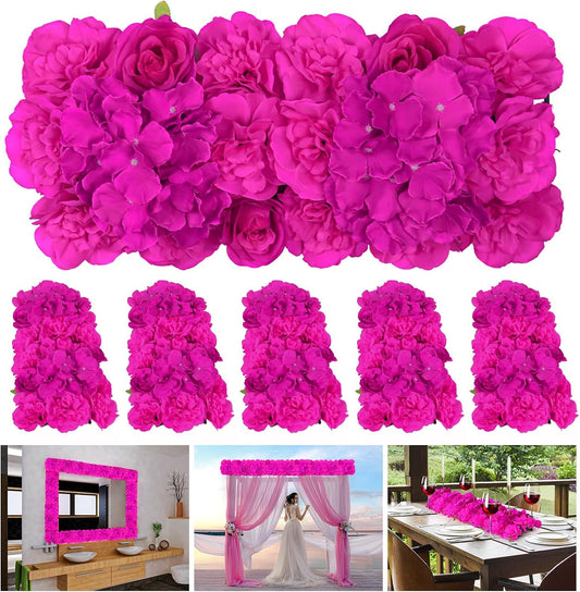 Wedding Arch Flowers 6-Pack Purple Artificial Floral Panel