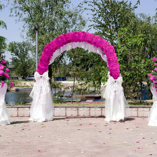 Wedding Arch Flowers 6-Pack Purple Artificial Floral Panel