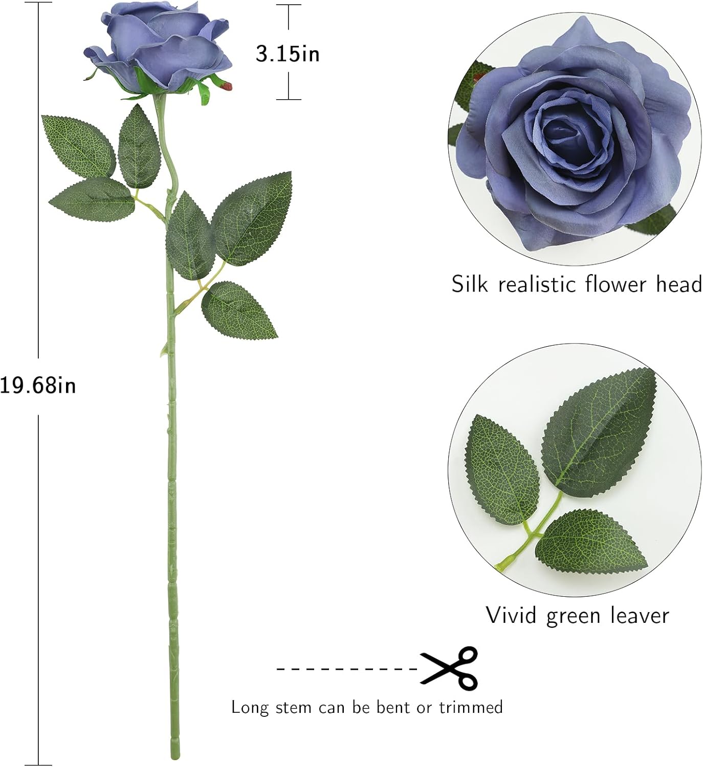 12pcs Red Roses Artificial Flowers,Realistic Long Stem Fake Silk Roses Bouquet for Party Home Wedding Centerpiece Office DIY Decor（Burgundy）
