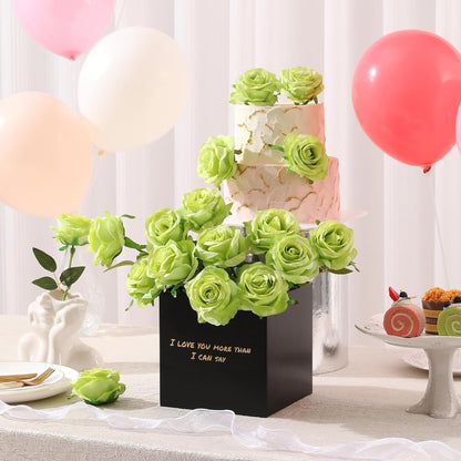 12pcs Red Roses Artificial Flowers,Realistic Long Stem Fake Silk Roses Bouquet for Party Home Wedding Centerpiece Office DIY Decor（Burgundy）