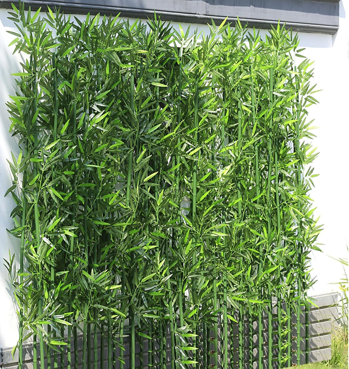 4/5/6/7ft Artificial Bamboo Tree 10 Pack, Fake Bamboo Plant with Encrypted Silk Leaves for Garden Yard Indoor Outdoor Decor, Privacy Waterproof Faux Plants