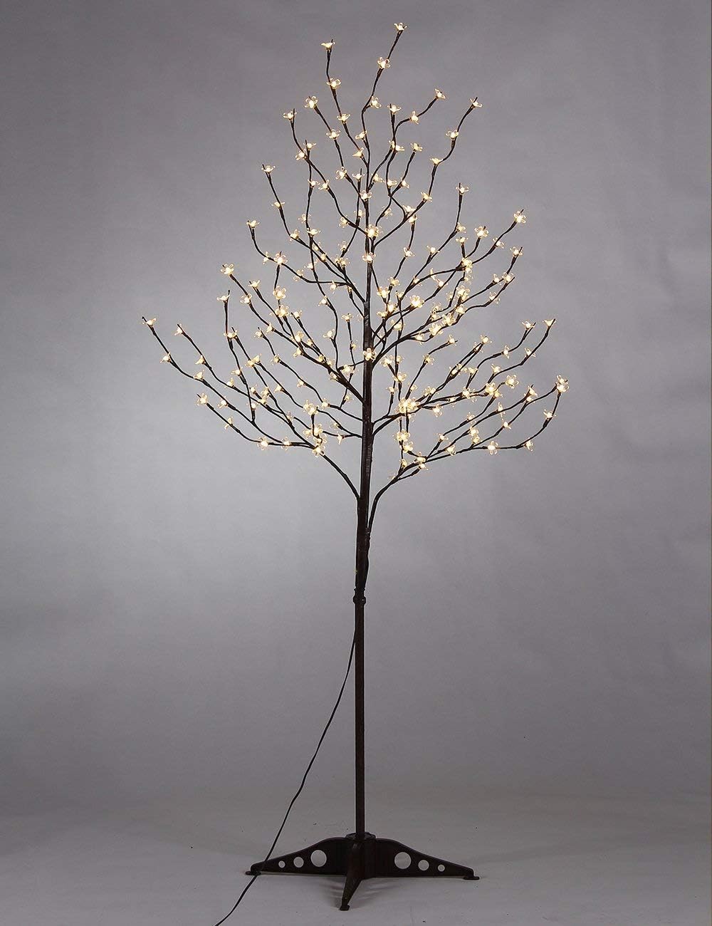 6.5FT 208 LED Cherry Blossom Tree, Lighted Artificial Tree for Decoration Inside and Outside, Home Patio Wedding Festival Christmas Decor