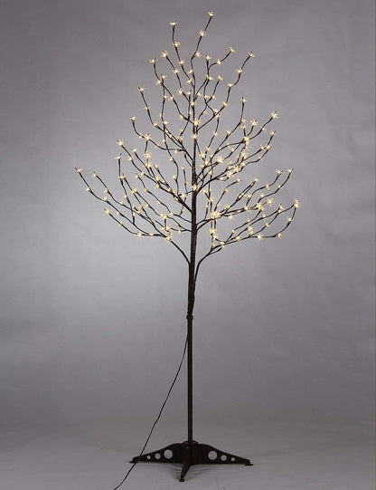 6.5FT 208 LED Cherry Blossom Tree, Lighted Artificial Tree for Decoration Inside and Outside, Home Patio Wedding Festival Christmas Decor